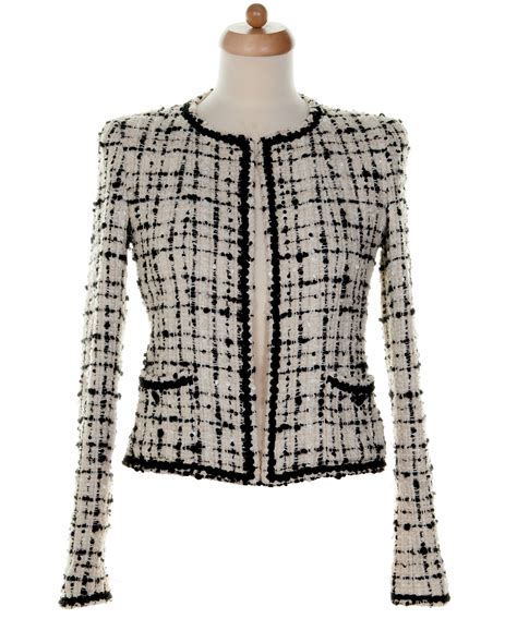 chanel black and white blazer